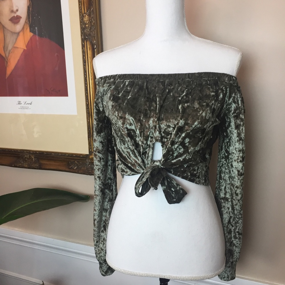 Crushed Velvet Crop Top